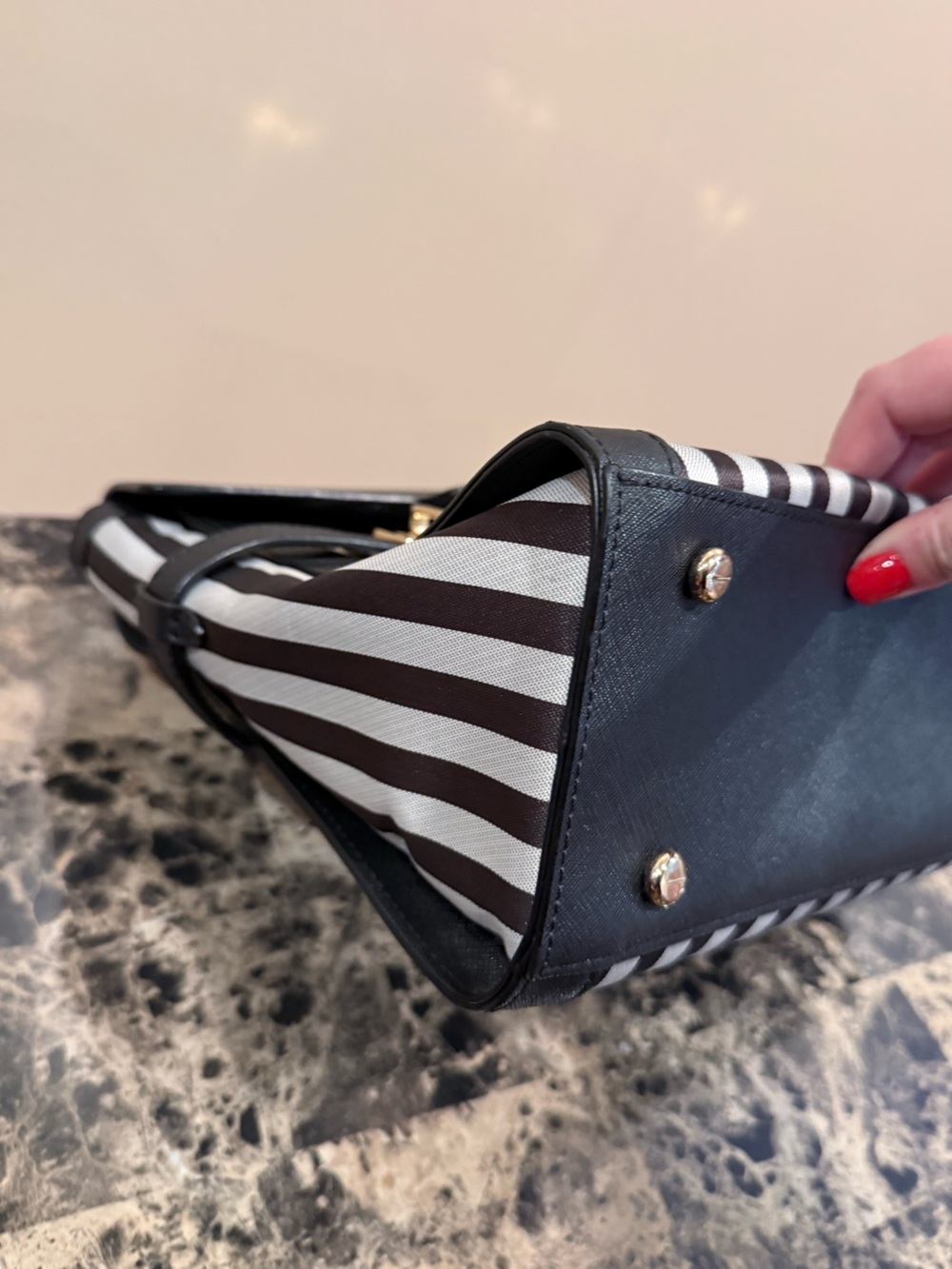 Henri Bendel Influencer Centennial Striped Crossbody - Picture 12 of 16